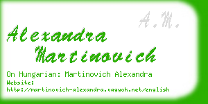 alexandra martinovich business card